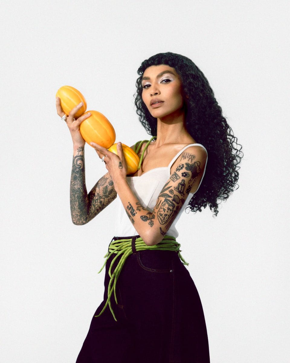 Asparagus being used as a belt