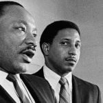 Bernard Lafayette standing next to Martin Luther King Jr.